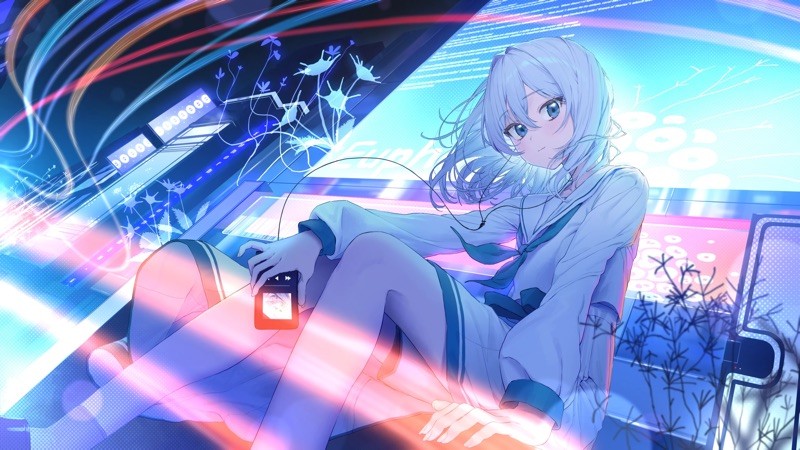 Aeclisの楽曲「花に溺れ逝く」のイラスト