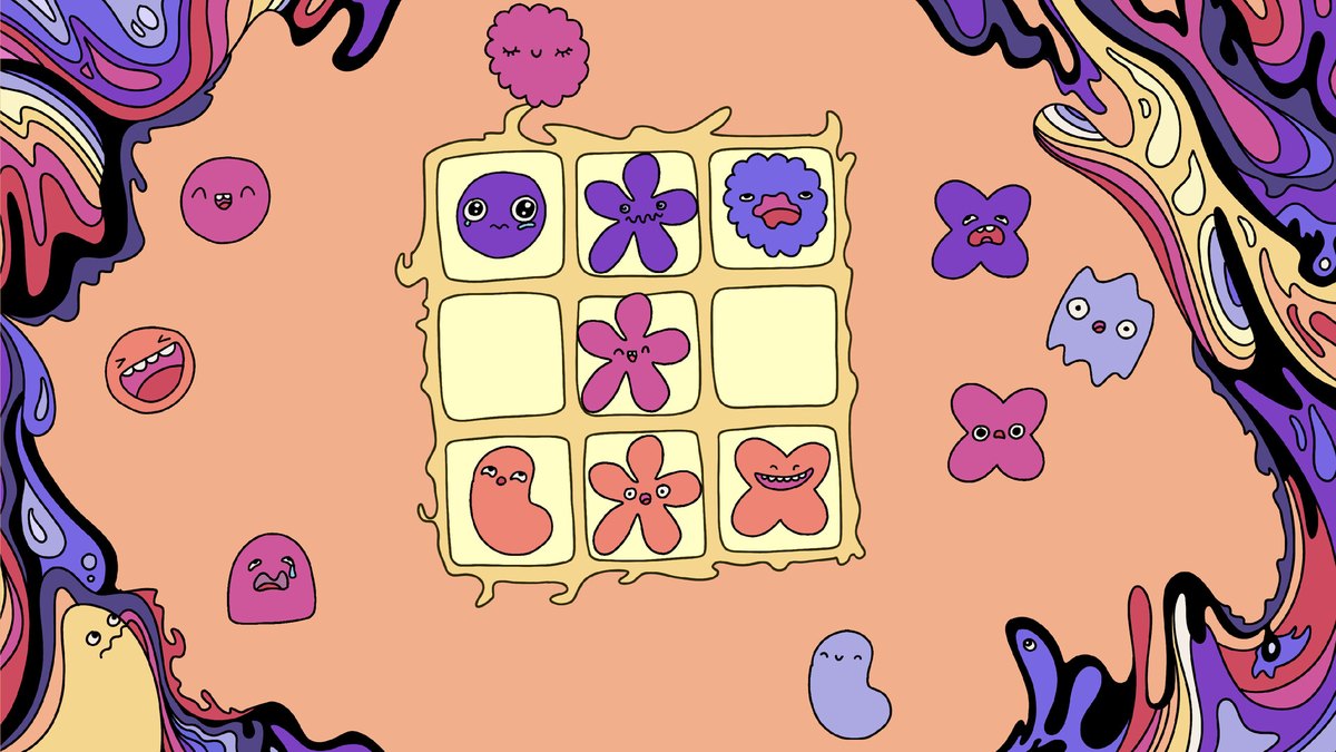 Escape the Baby Alarmの画面（花やキャラクターの顔が並ぶパネルのパズル。Steamのスクリーンショット）