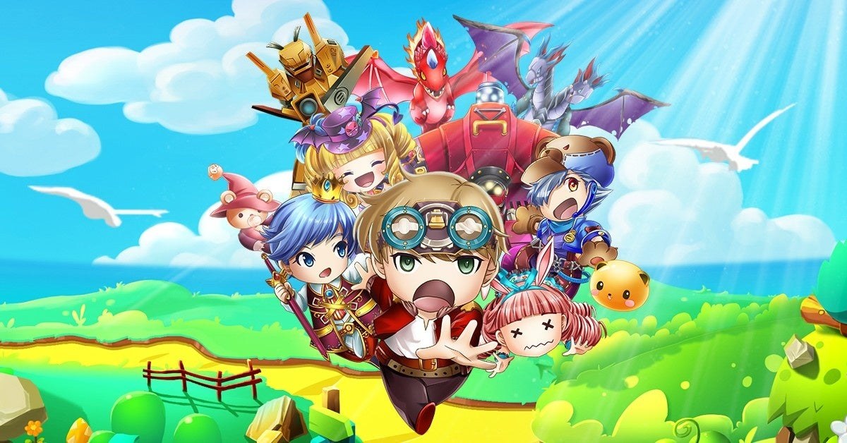 カオス★スマッシュのキービジュアル(キャラクターたちとドラゴン。PR TIMESより)