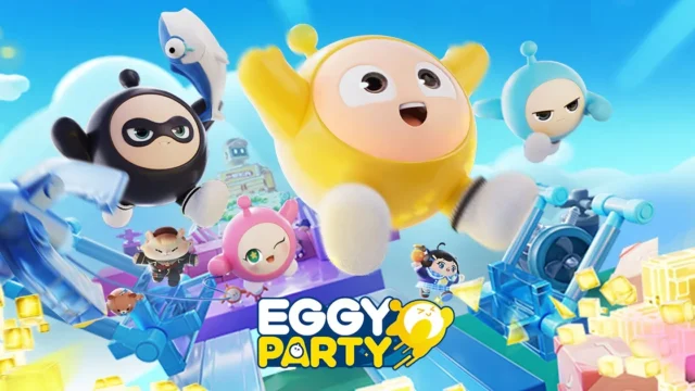エギーパーティー（Eggy Party）のロゴとエギーたちの公式イラスト