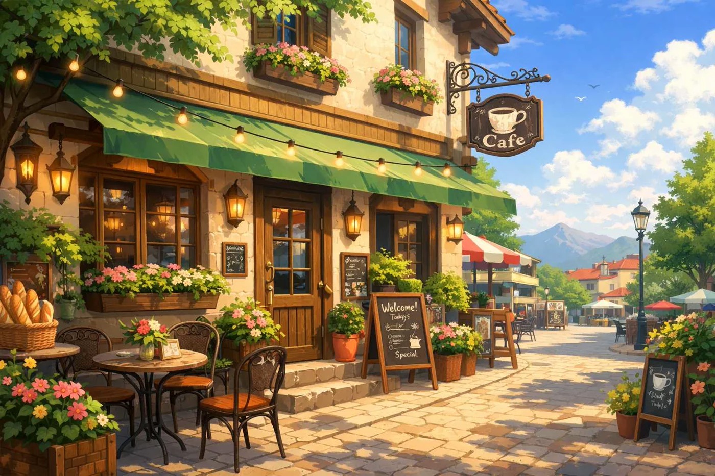 ルネの冒険者カフェのカフェの外観