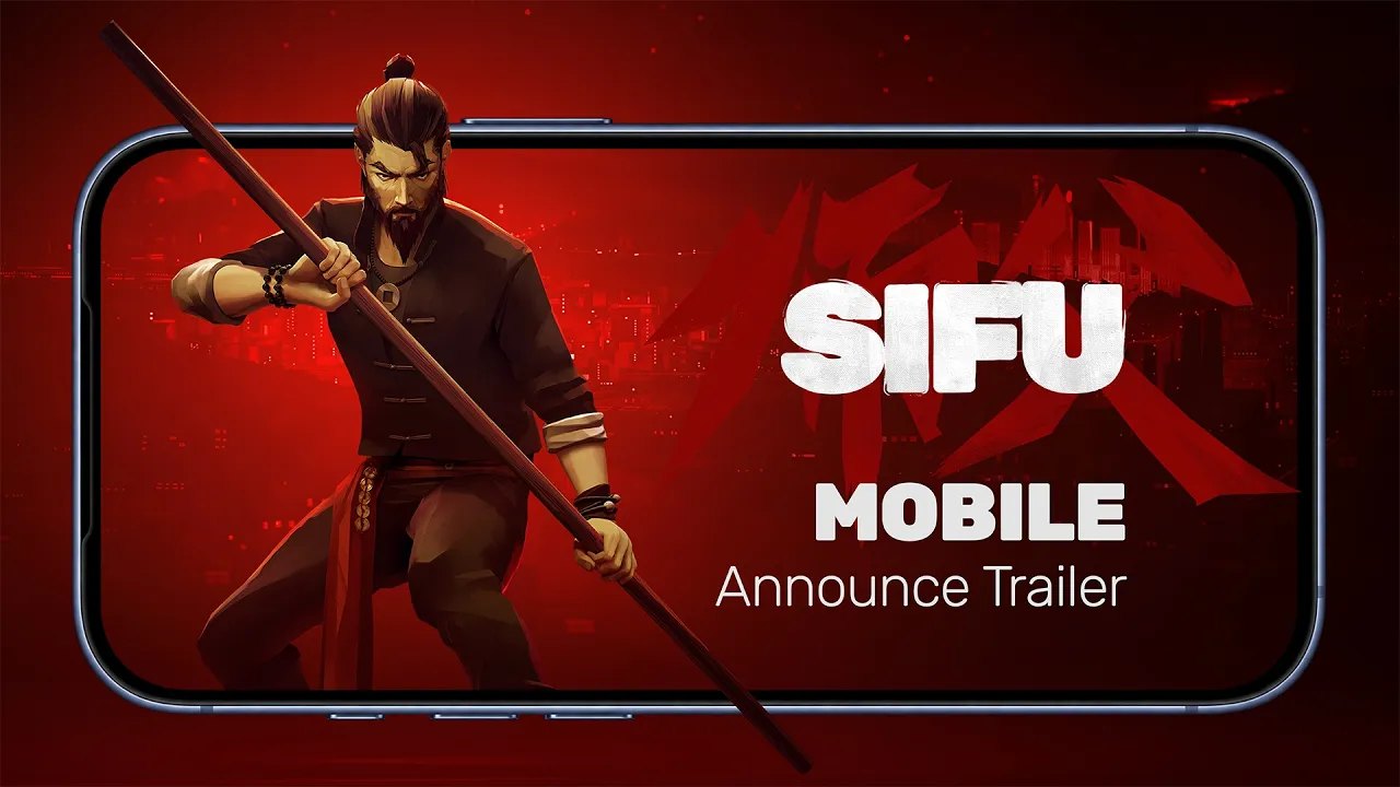 Sifu MOBILEのキービジュアル（棒を構える主人公と「SIFU MOBILE」のロゴ。公式サイトより）