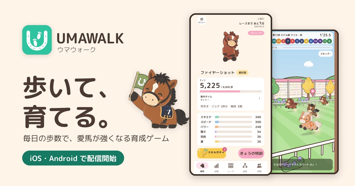 UMAWALK（ウマウォーク）のキービジュアル（公式プレスリリースより）
