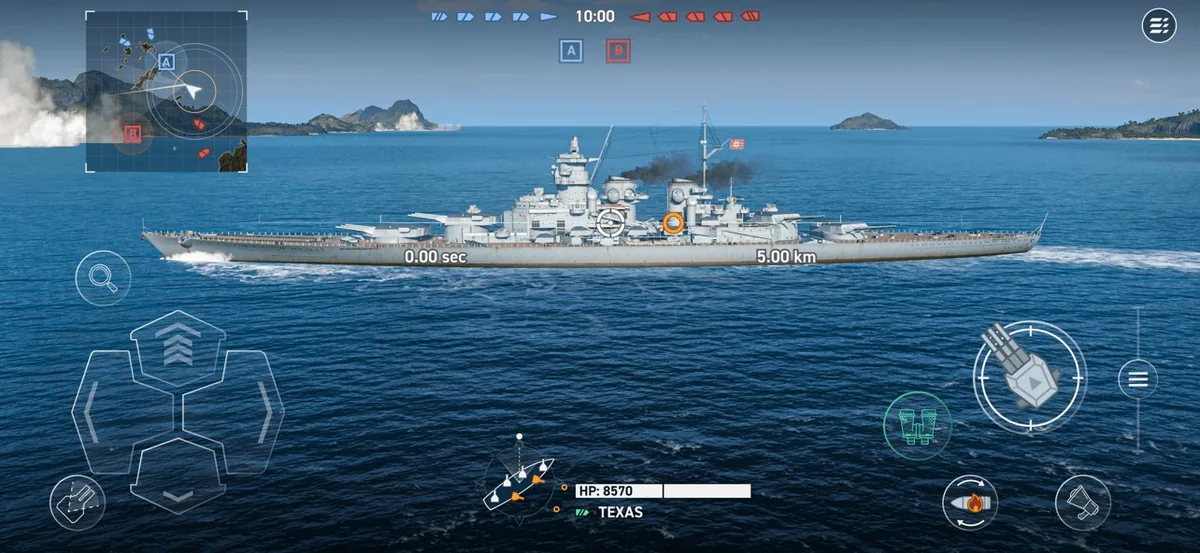 World of Warshipsのゲーム画面