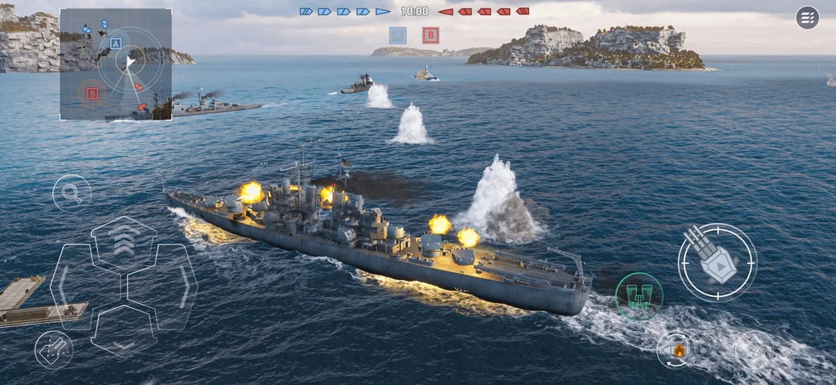 World of Warshipsのゲーム画面