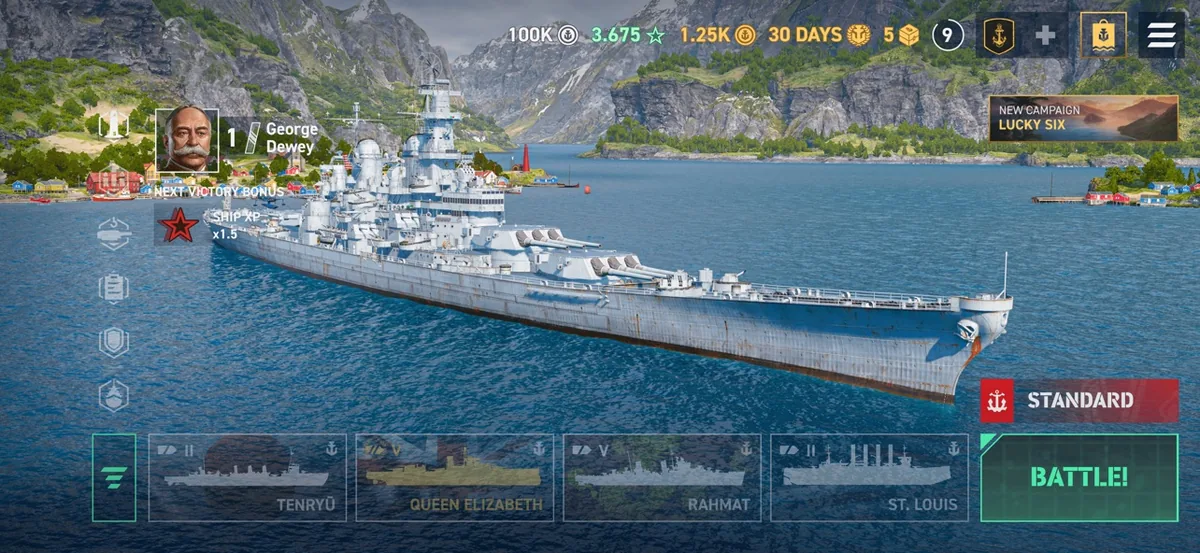 World of Warshipsのゲーム画面